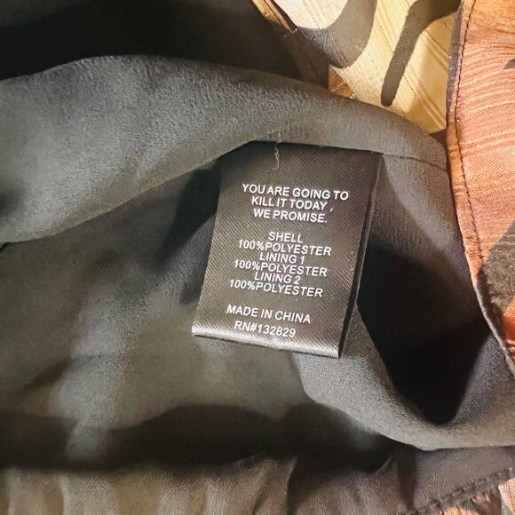 LPA Deidre Zebra Print Ruffle Open Back Long Sleeves Dress Medium - Picture 6 of 11